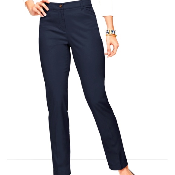🍒HP🍒‼️ 🎯NWT Talbots " The Perfect Chino" in Navy - Size 6 Curvy✨✨✨ - Picture 1 of 11